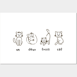 un deux trois cat Posters and Art